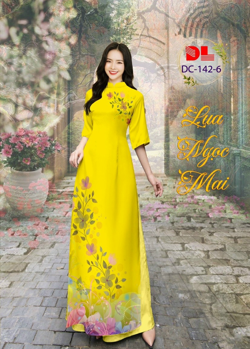 Vải áo dài hoa trên dưới dldc-142 - Ảnh 8