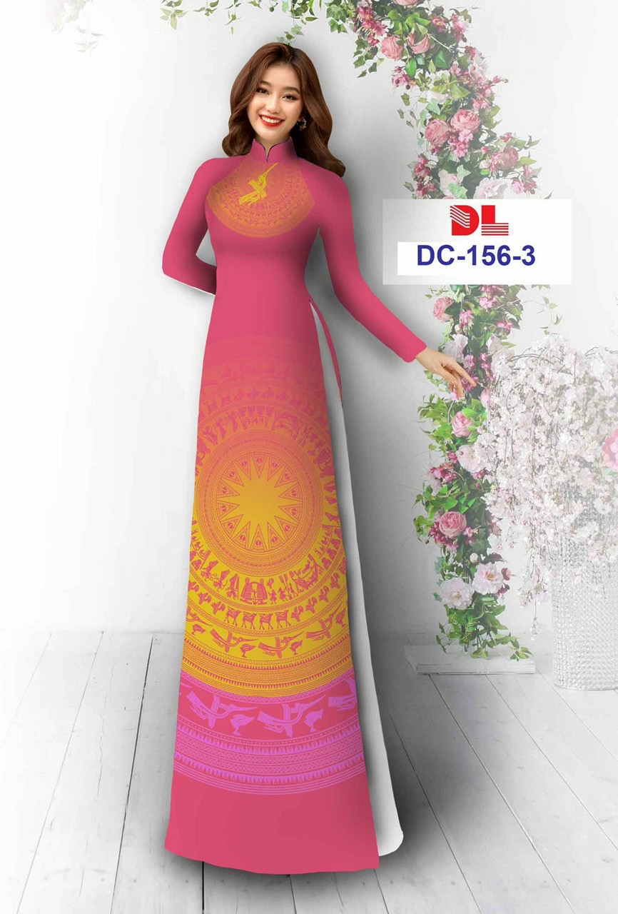 Vải áo dài hoa văn dldc-156 - Ảnh 8