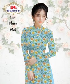 Alternative view of Vải áo dài hoa nguyên áo dlmv-3151