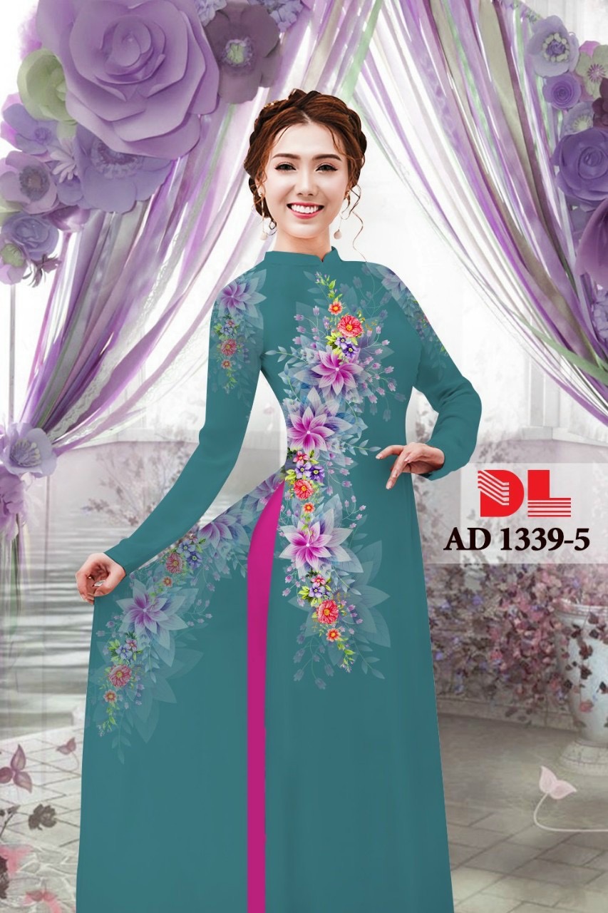 Vải áo dài hoa ngay eo dlad-1339 - Ảnh 12