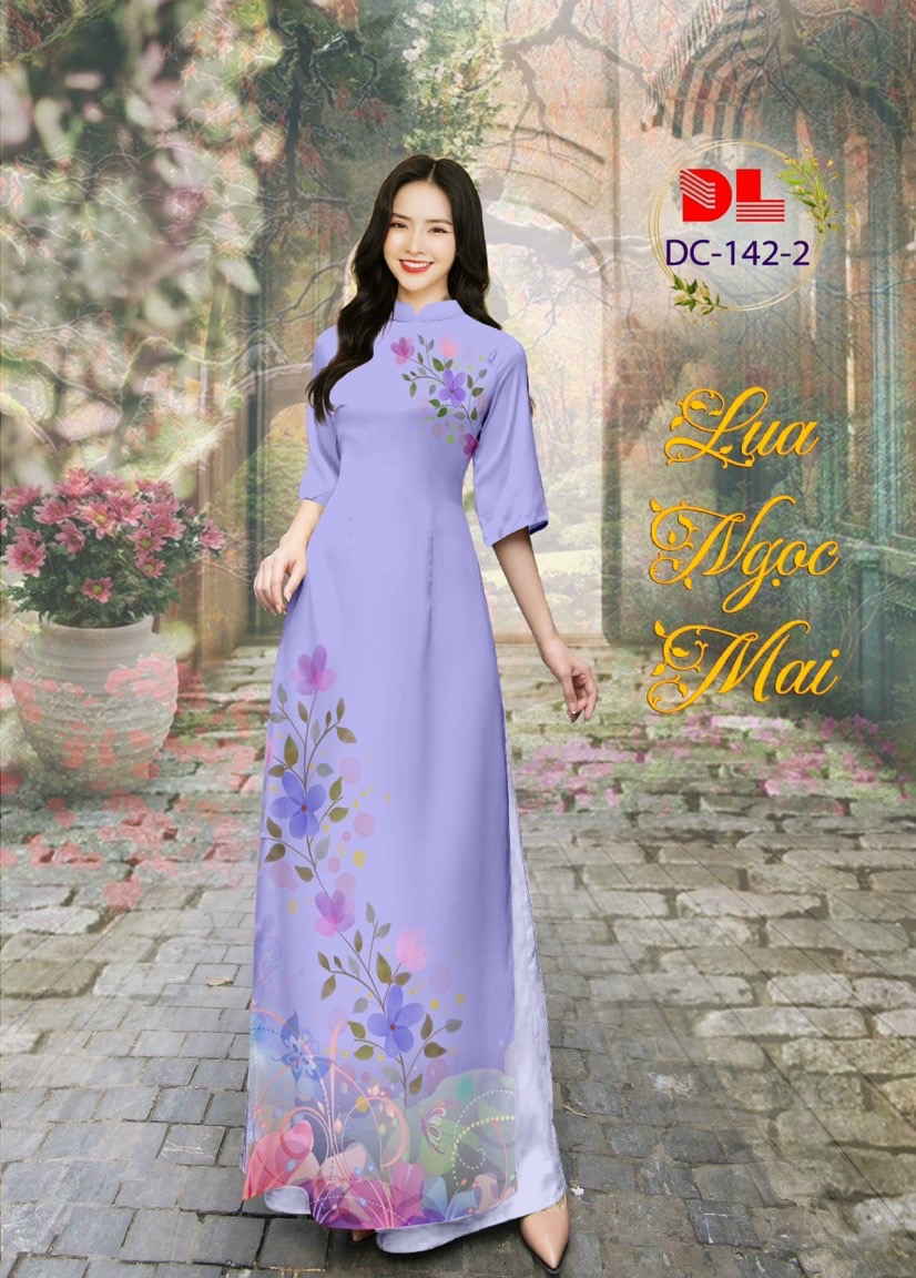 Vải áo dài hoa trên dưới dldc-142 - Ảnh 7