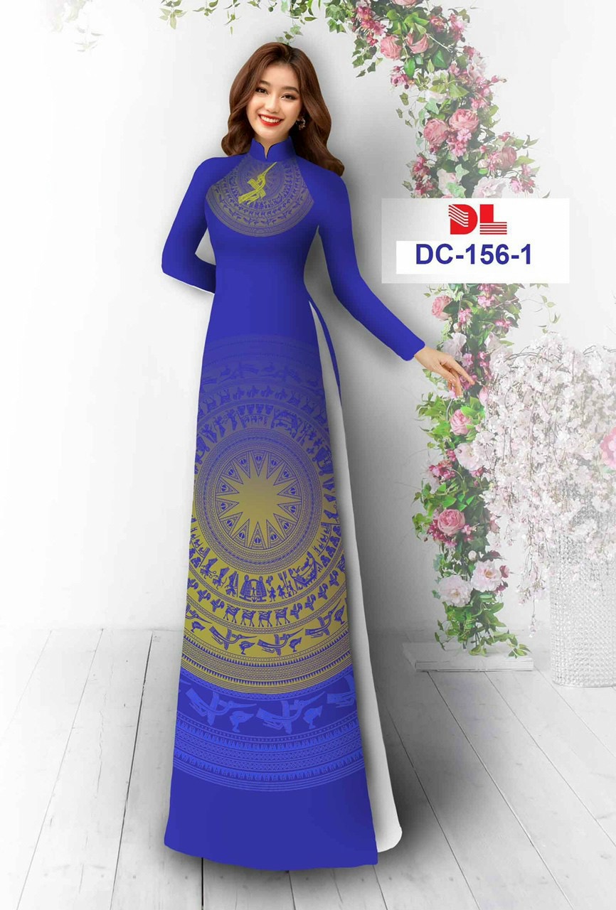 Vải áo dài hoa văn dldc-156 - Ảnh 2