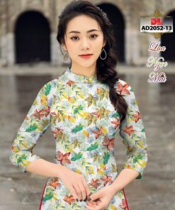 Vải áo dài chiếc lá dlad-2052
