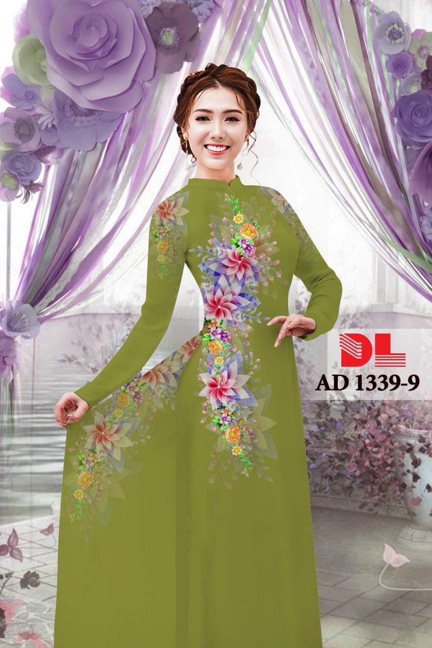 Vải áo dài hoa ngay eo dlad-1339 - Ảnh 11