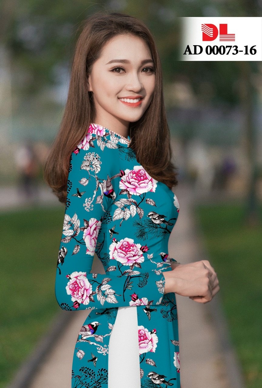 Vải áo dài hoa nguyên áo dlad-00037 - Ảnh 21