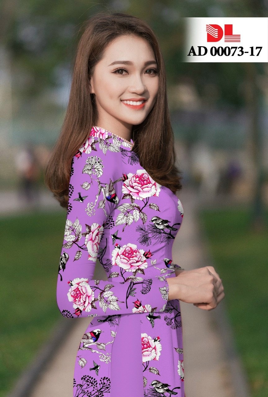 Vải áo dài hoa nguyên áo dlad-00037 - Ảnh 19