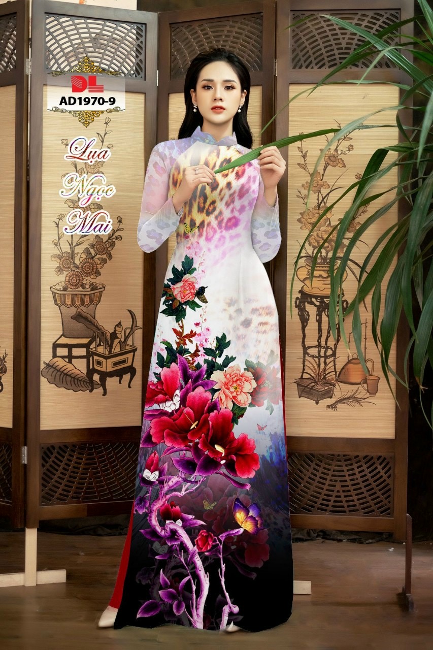 Vải áo dài hoa 3d dlad -1970 - Ảnh 9