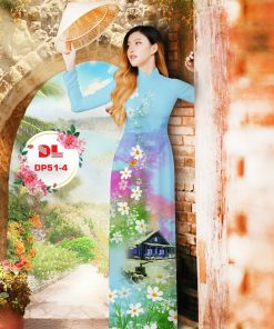 Vải áo dài phong cảnh Dldp-51