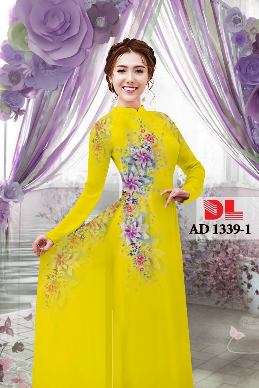Vải áo dài hoa ngay eo dlad-1339 - Ảnh 16