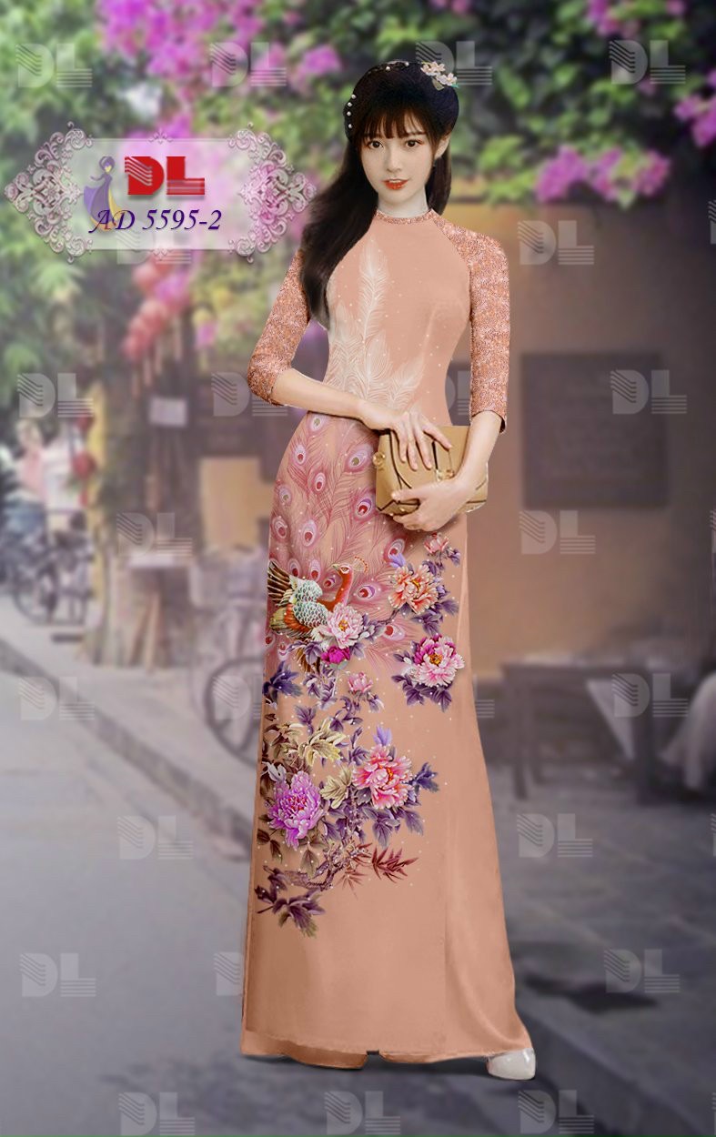 Vải áo dài chim công dlad-5595 - Ảnh 16