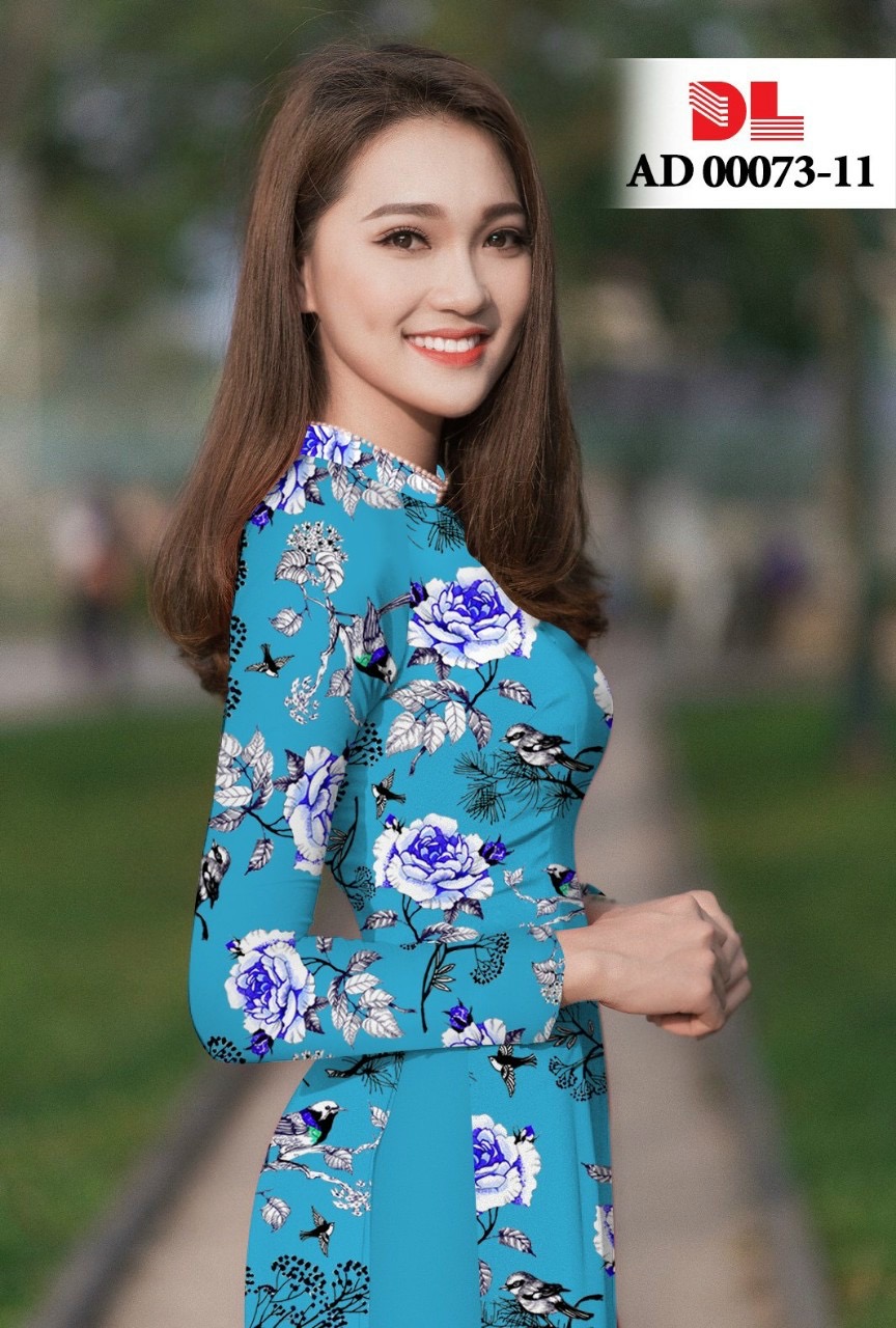 Vải áo dài hoa nguyên áo dlad-00037 - Ảnh 18