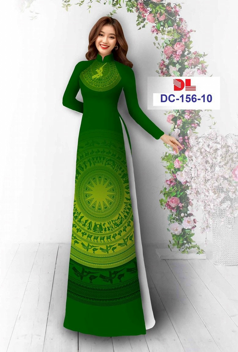 Vải áo dài hoa văn dldc-156 - Ảnh 4