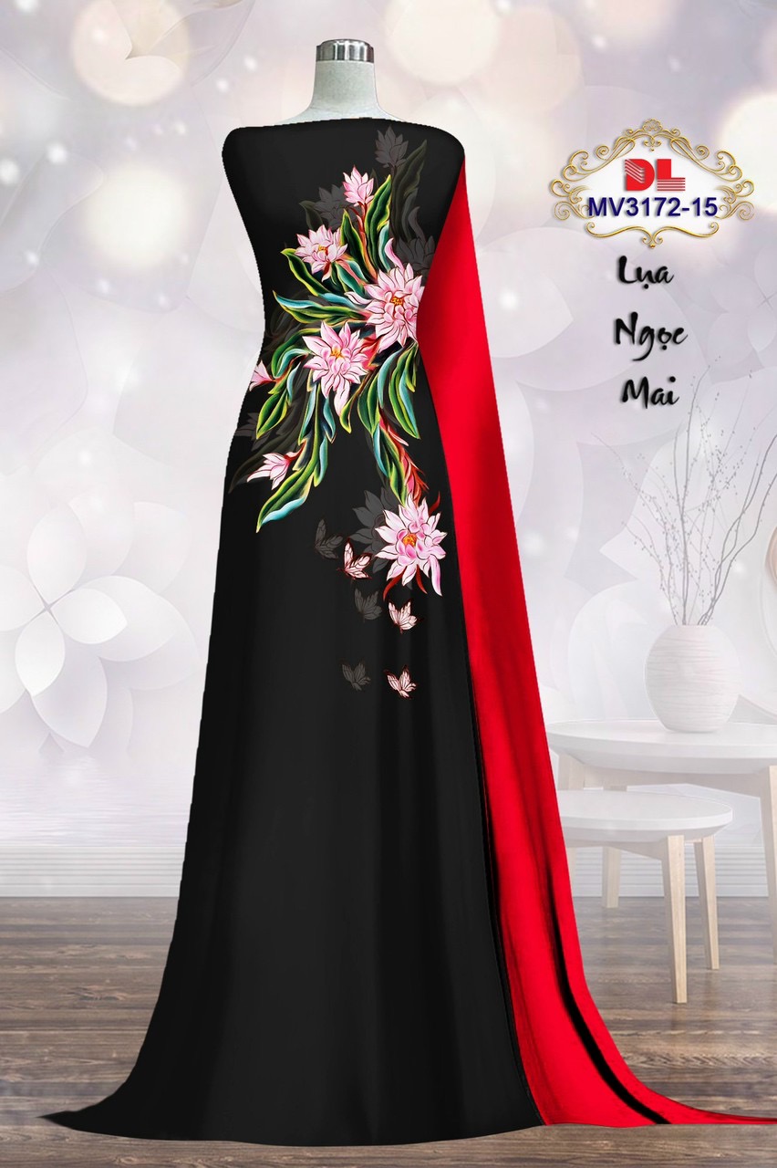 Vải áo dài hoa ngay eo dlmv-3172 - Ảnh 16