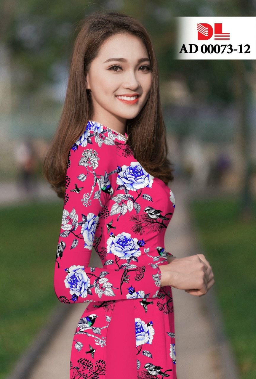 Vải áo dài hoa nguyên áo dlad-00037 - Ảnh 17
