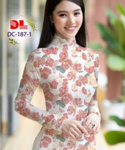 Vải áo dài hoa nguyên áo dldc-187