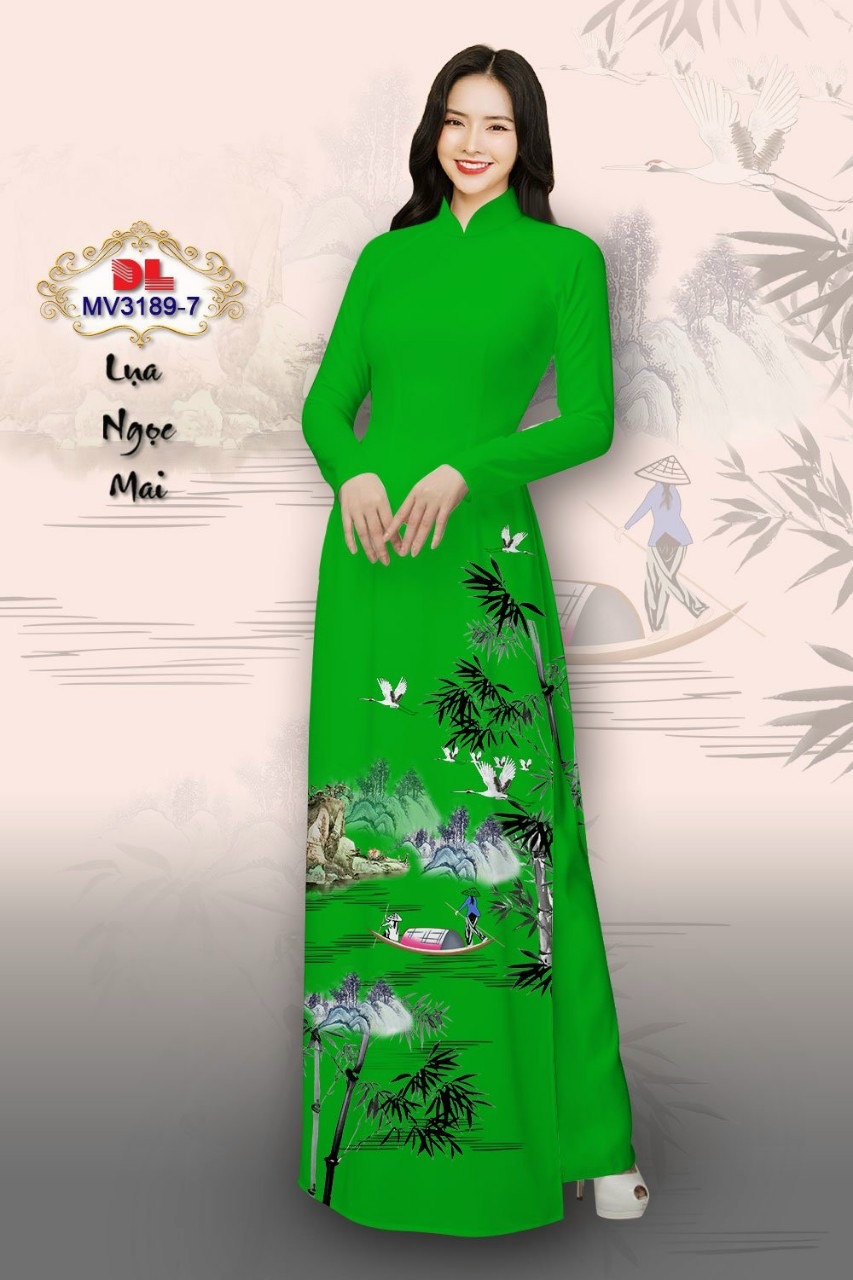 Vải áo dài phong cảnh dlmv-3189 - Ảnh 6