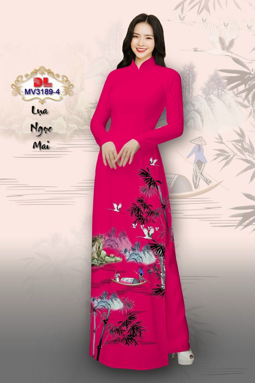Vải áo dài phong cảnh dlmv-3189 - Ảnh 9
