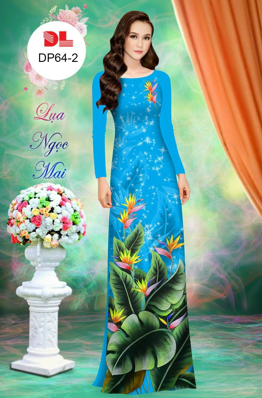 Vải áo dài chiếc lá dldp-64