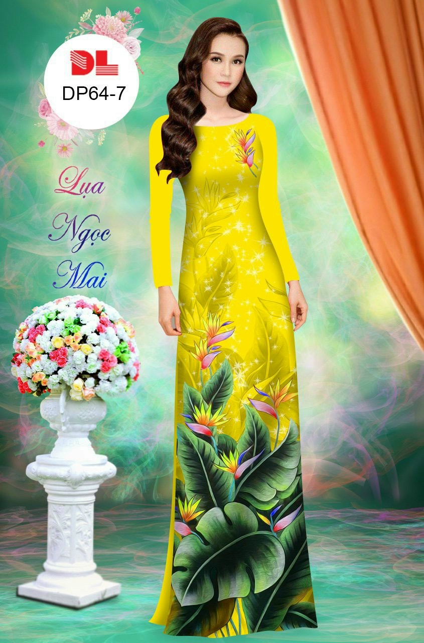 Vải áo dài chiếc lá dldp-64 - Ảnh 8