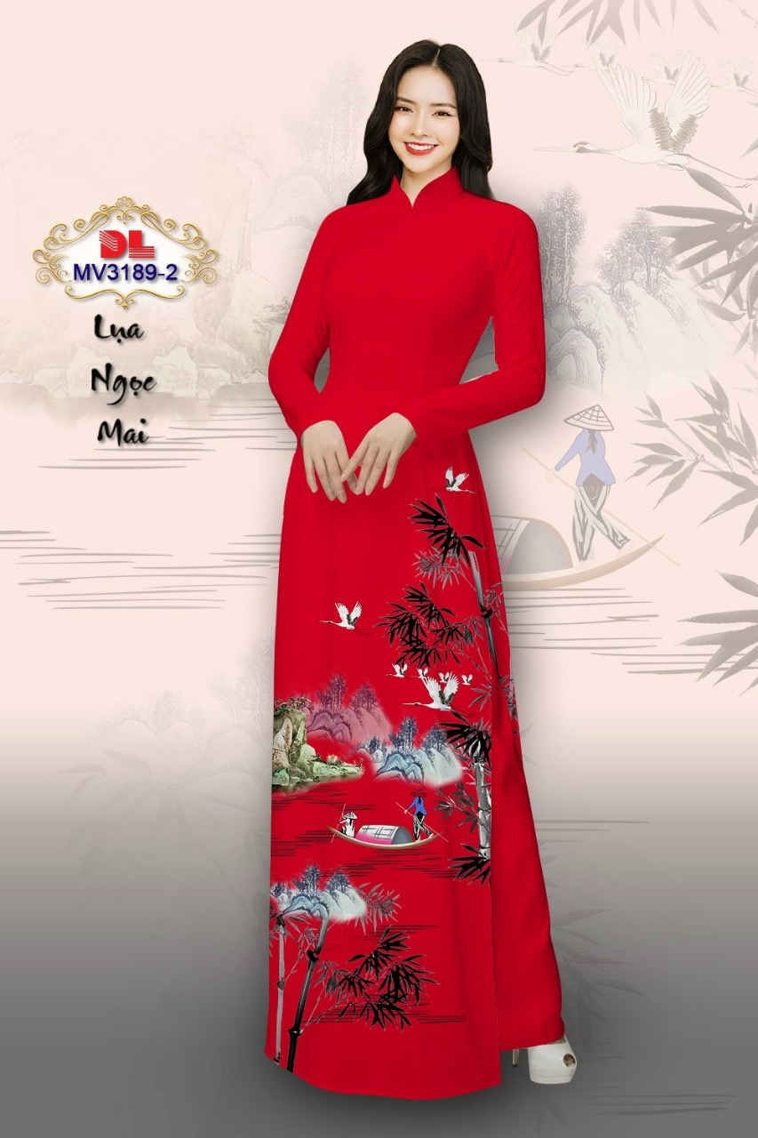 Vải áo dài phong cảnh dlmv-3189 - Ảnh 10