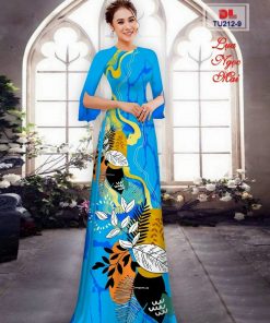 Alternative view of Vải áo dài chiếc lá dltu-212