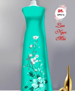 Vải áo dài hoa 3d dldp-97