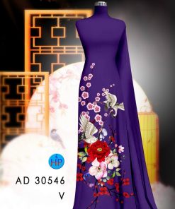 Alternative view of Vải áo dài chim và hạc ad 30546