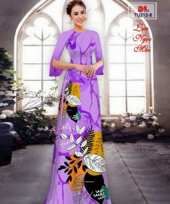 Vải áo dài chiếc lá dltu-212