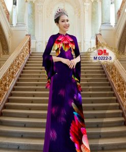 Vải áo dài hoa ảo dlm-0222