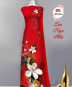 Vải áo dài hoa 3d dldp-105