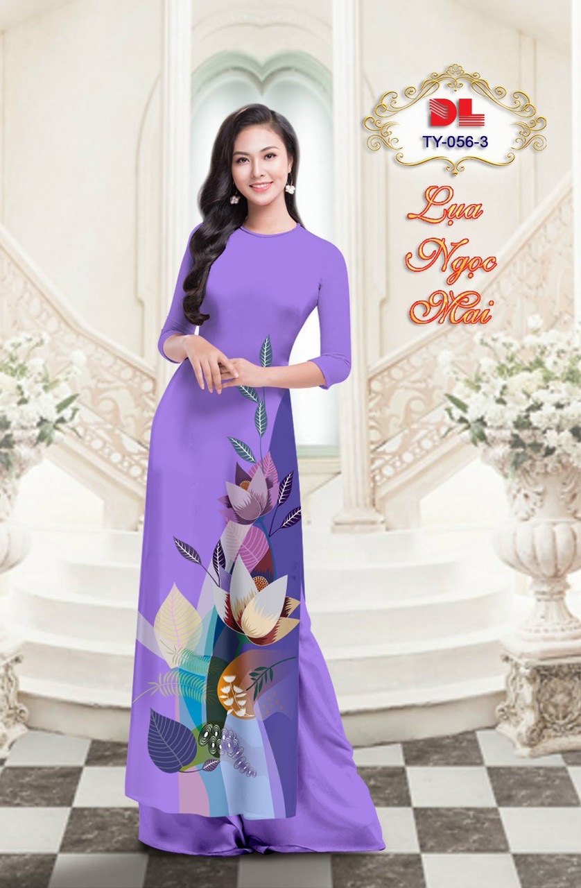 Vải áo dài chiếc lá dlty-056 - Ảnh 12