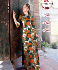 Vải áo dài hoa văn đều dlty-063