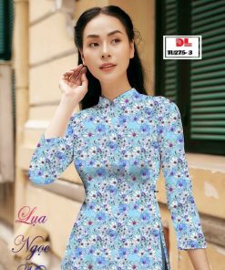 Vải áo dài hoa nguyên áo dltu-275