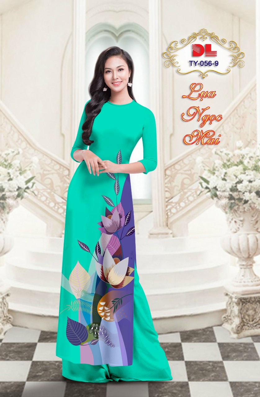 Vải áo dài chiếc lá dlty-056 - Ảnh 3