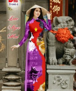 Alternative view of Vải áo dài phong cảnh dlty-045