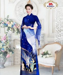 Vải áo dài hoa văn dlm-0220