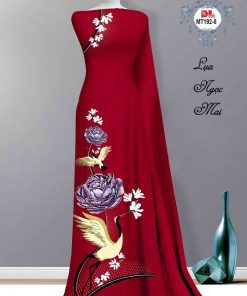 Vải áo dài hoa 3d dlmt-192
