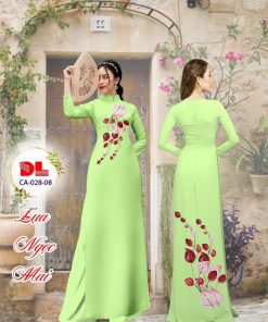 Alternative view of Vải áo dài chiếc lá dlca-028