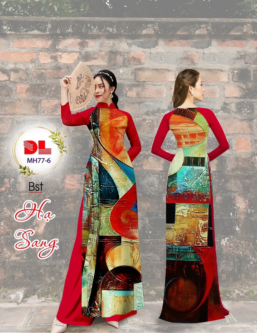 Vải áo dài lua ngoc mai hoa văn dlmh-77 - Ảnh 5