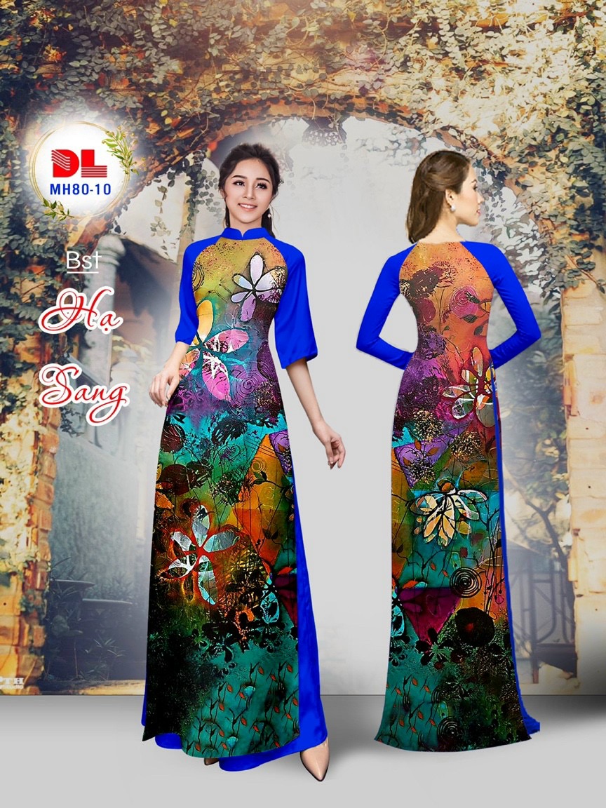 Vải áo dài lua ngoc mai hoa văn dlmh-80 - Ảnh 5