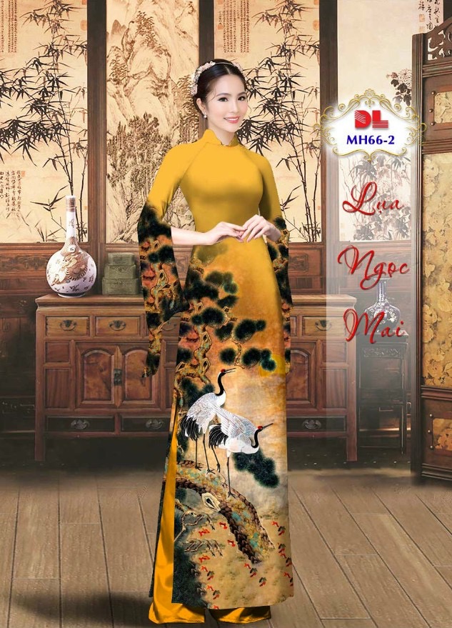 Vải áo dài phong cảnh dlmh-66 - Ảnh 5