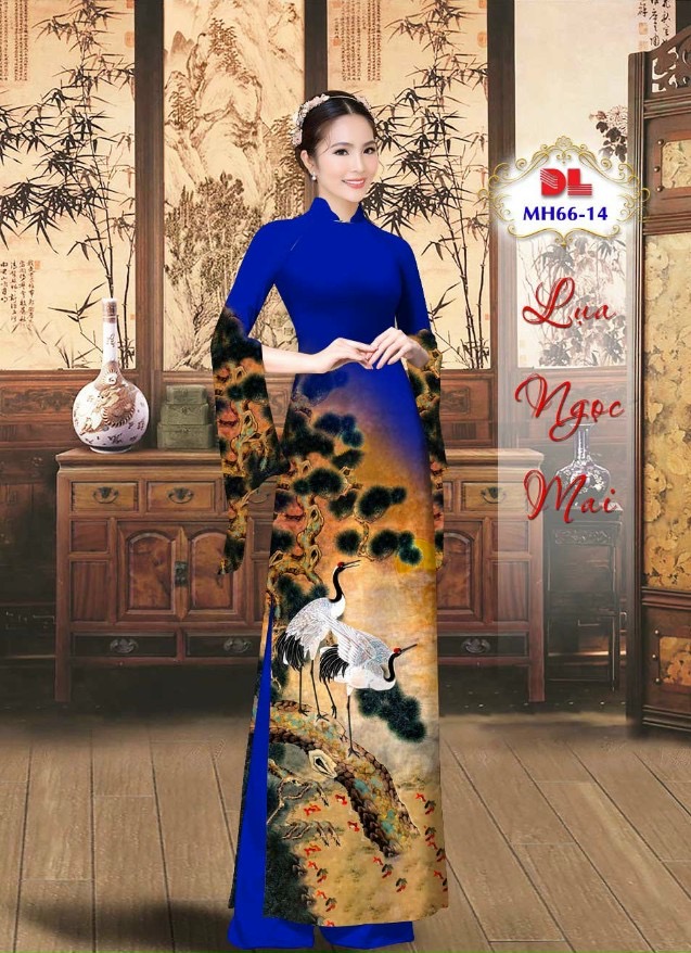 Vải áo dài phong cảnh dlmh-66 - Ảnh 10