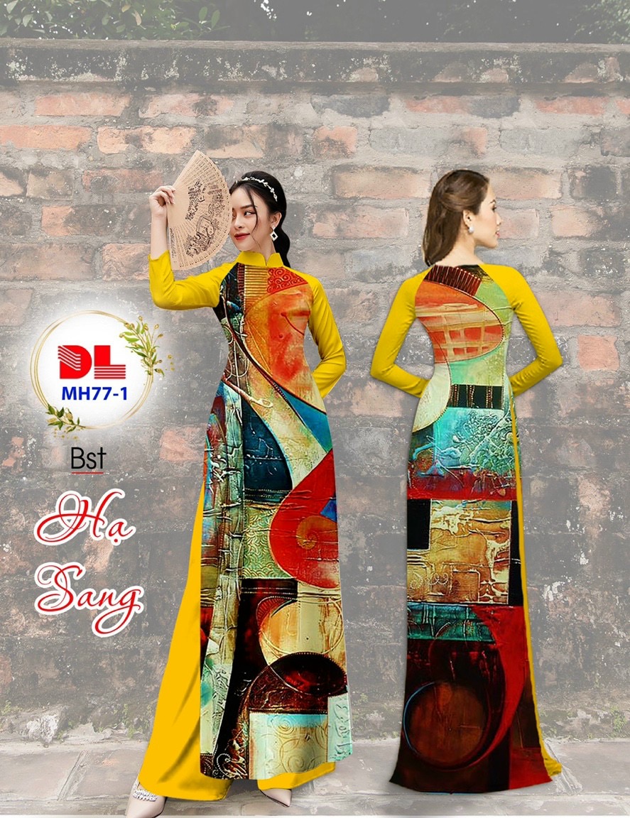 Vải áo dài lua ngoc mai hoa văn dlmh-77 - Ảnh 4