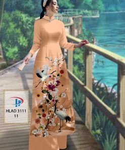 Vải áo dài hoa và chim hlad-3111