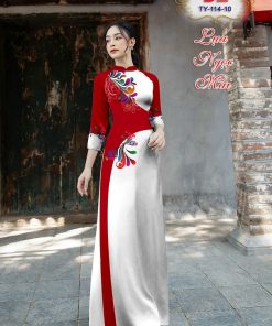 Vải áo dài hoa văn dlty-114