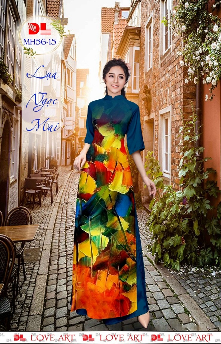 Vải áo dài lua ngoc mai, chiếc lá dlmh-56 - Ảnh 13