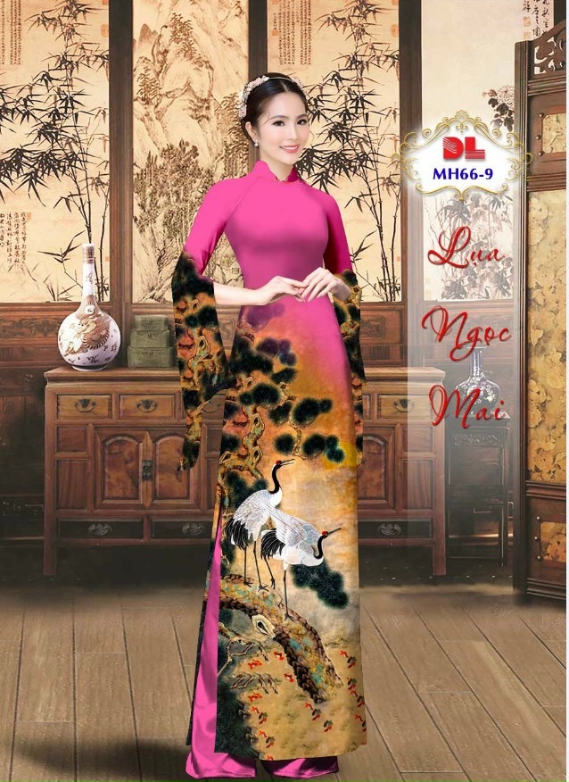 Vải áo dài phong cảnh dlmh-66 - Ảnh 4