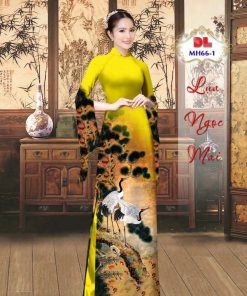 Vải áo dài phong cảnh dlmh-66