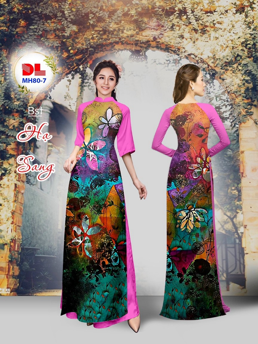 Vải áo dài lua ngoc mai hoa văn dlmh-80 - Ảnh 9