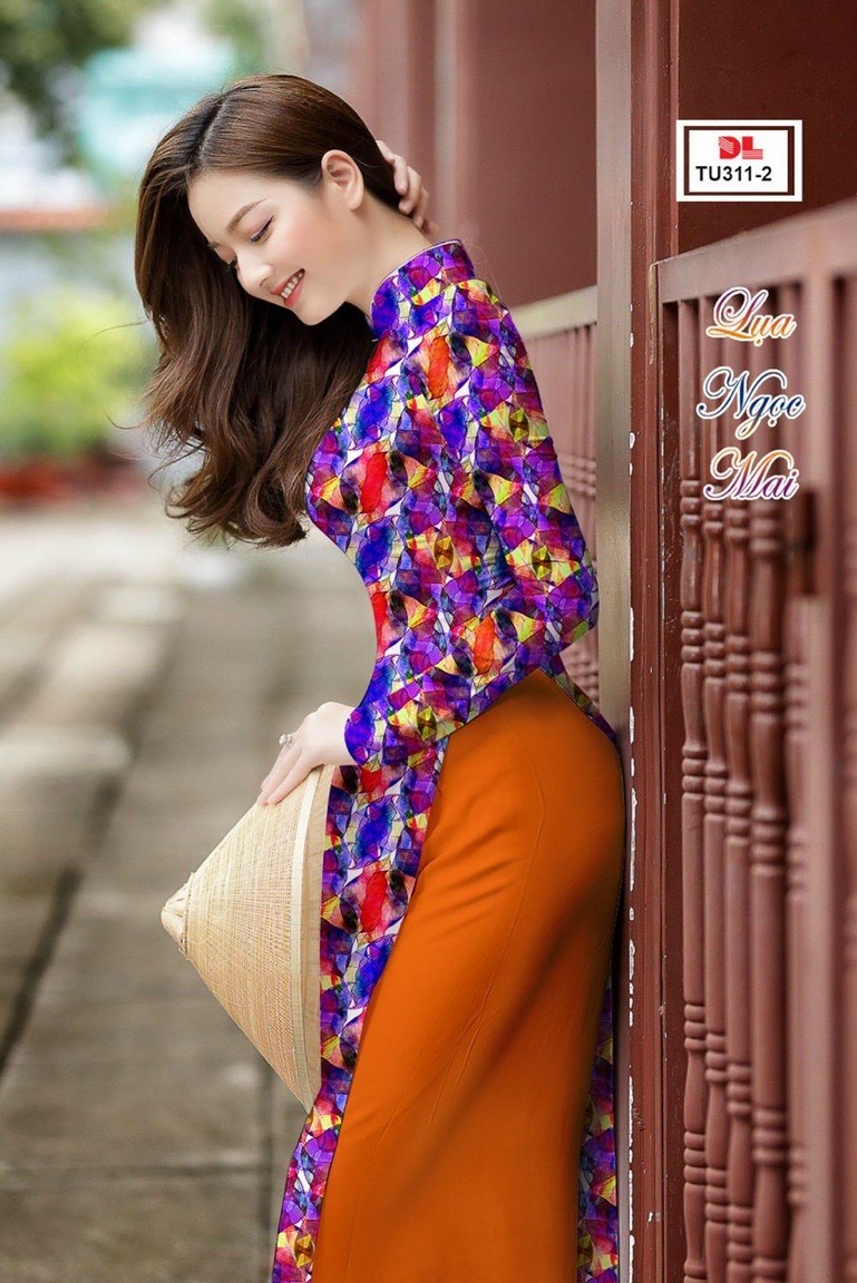 Vải áo dài lua ngoc mai hoa đều dltu-311 - Ảnh 12